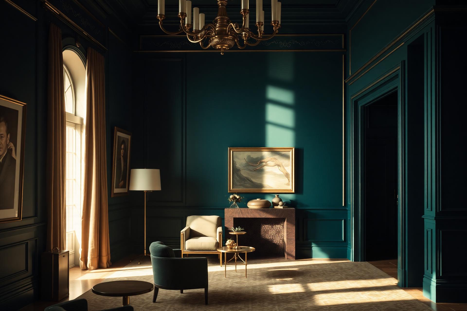 Refined teal interior representing the Oak & Co. brand